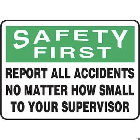 Accuform OSHA SAFETY FIRST SAFETY SIGN FRMGNF984VA FRMGNF984VA